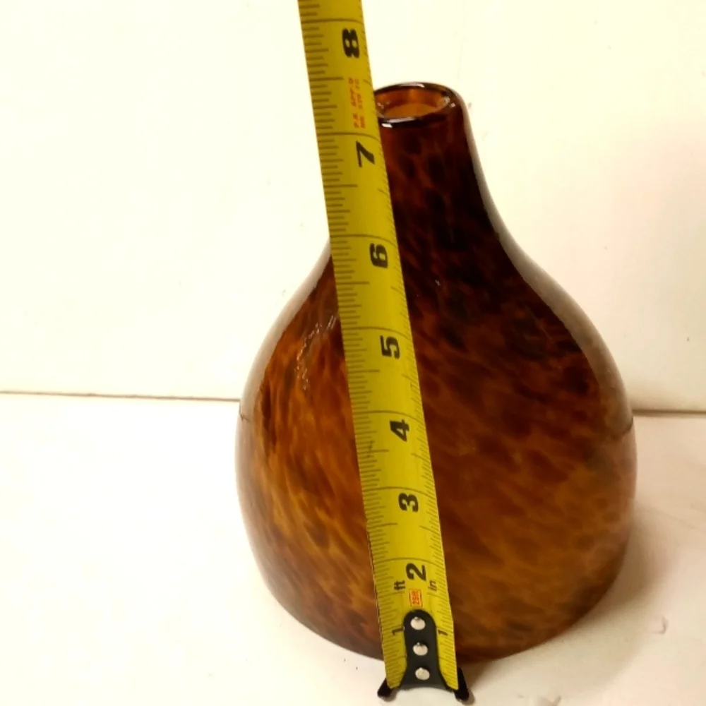 Amber Cloud Hand blown Glass Lamp Shed Bulb Cover, Bronze Leopard Replacement